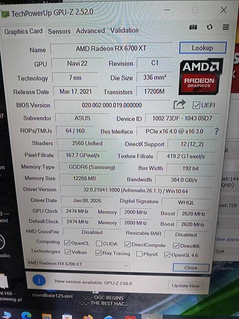 Karta graficzna RX 6700 XT 12GB Asus Dual