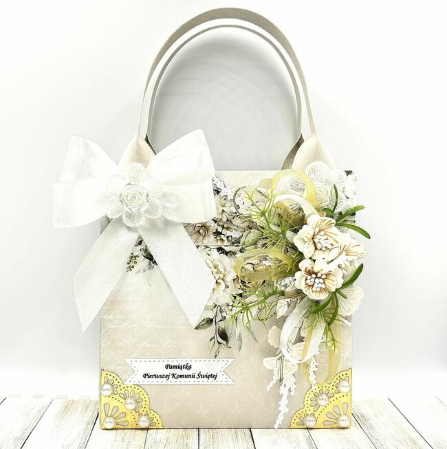Kartka 3D w torebce – Pamiątka Pierwszej Komunii Świętej