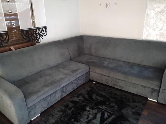 Duży narożnik welur 240x260x90