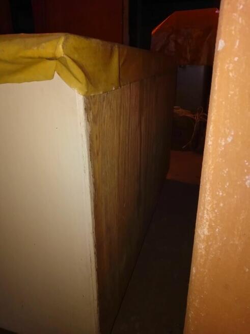 Szafka kuchenna kredens dolny biały PRL lata 60 drewniany re