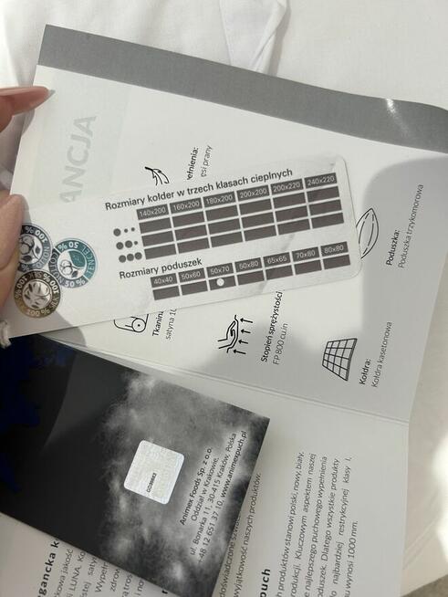 Poduszka z puchu gęsiego trzykomorowa Notte Luna