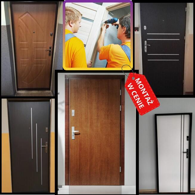 DRZWI WEWNĄTRZKLATKOWE WEJŚCIOWE DO MIESZKAŃ Z MONTAŻEM