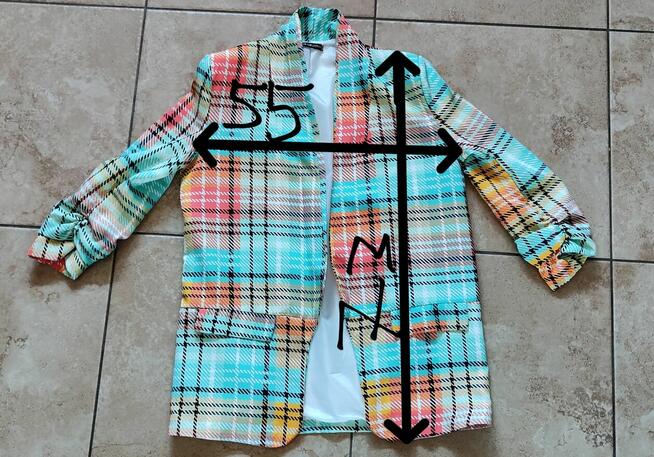 Marynarka damska New Colection 3/4 marszczony rękaw