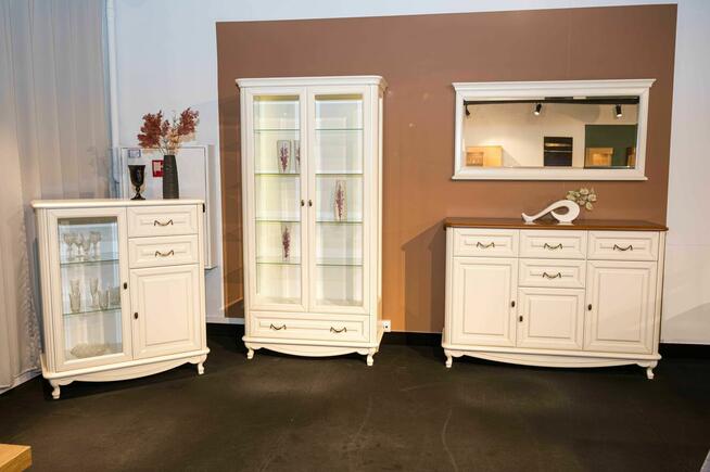 Zestaw Mebli Klasycznych Komoda+Witryna+Komoda