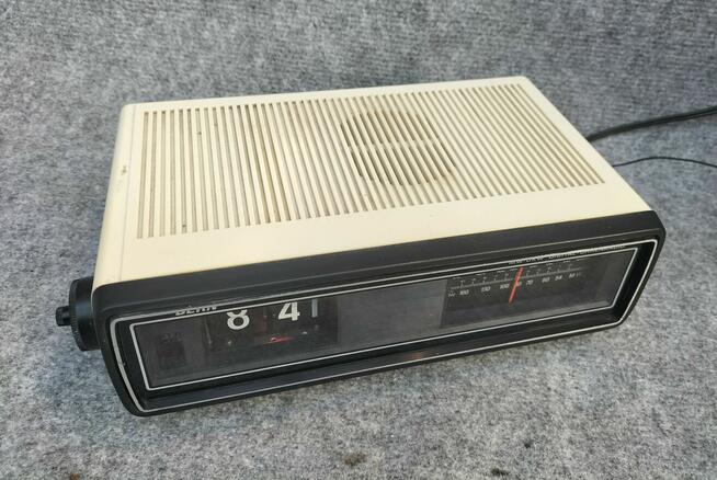 Zegar klapkowy radio BERN unikat vintage