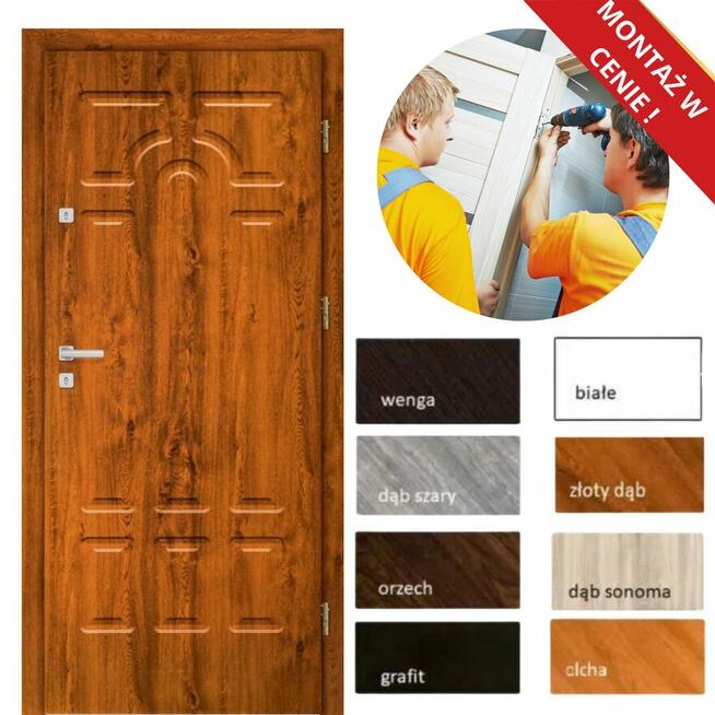 DRZWI WEJŚCIOWE Z MONTAŻEM WEWNĘTRZNE DO BLOKU KAMIENICY