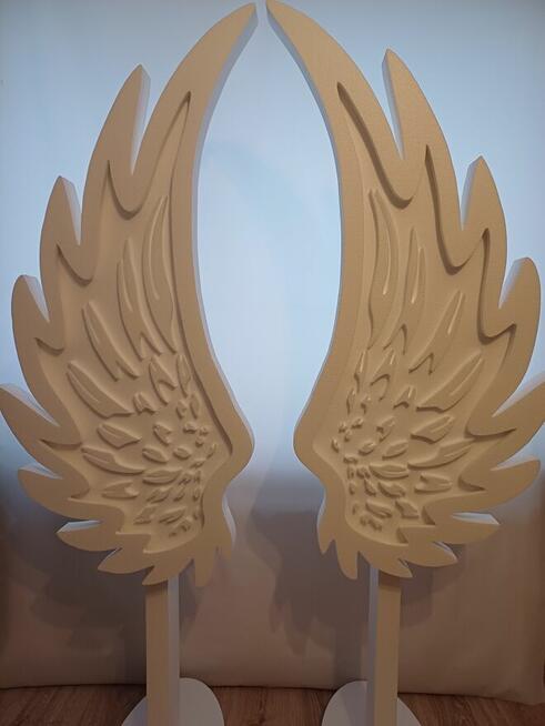 Skrzydła anioła z ośw. led. dekoracja sal komunia chrzciny