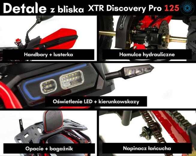 XTR Inny Quad XTR Discovery Pro 125 Transport Raty Fvat Gwarancja Światła LED