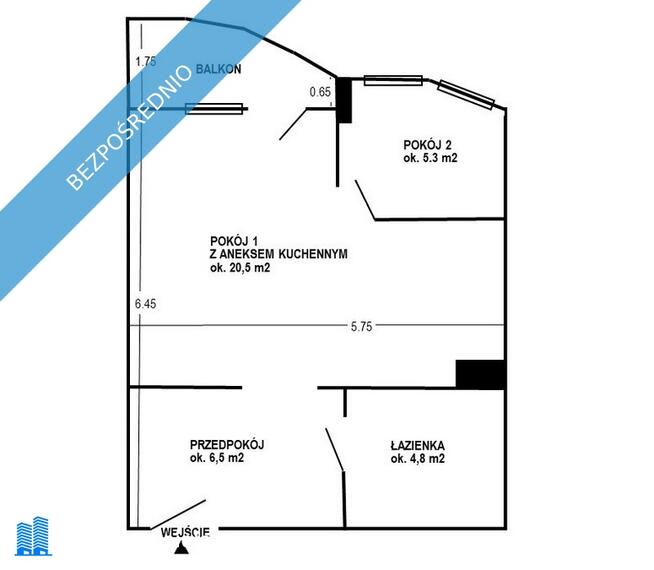 Dziwnów, Mieszkanie 2-pokojowe z miejscem postojowym
