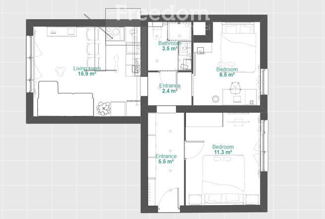 Nowoczesne mieszkanie po remoncie ul. PCK