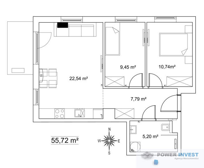 Jasne 3-pokojowe z klimatyzacją, gotowe, Krowodrza