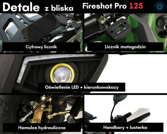 XTR Inny Quad XTR Fireshot Pro 125 Transport Raty Fvat Półautomat/Automat Led