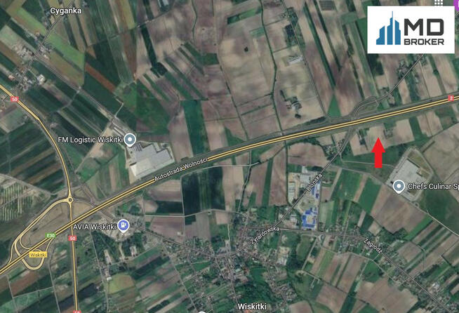 Działka inwestycyjna Wiskitki,