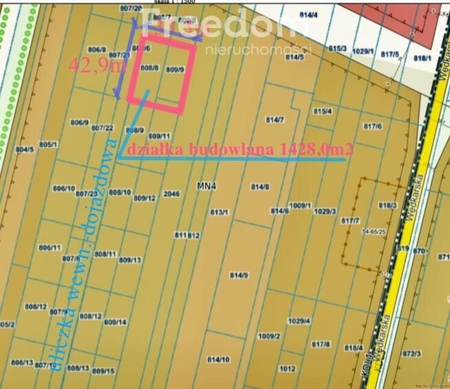 Działka budowlana Łomianki-Dziekanów blisko trasy