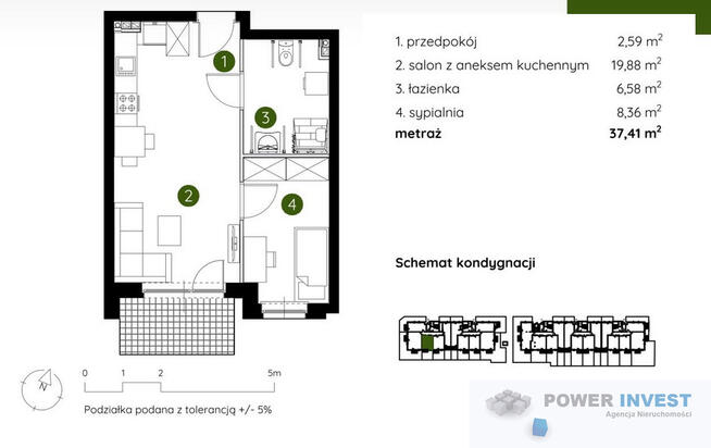 2-pokojowe z ogródkiem, miejsce w garażu w cenie!