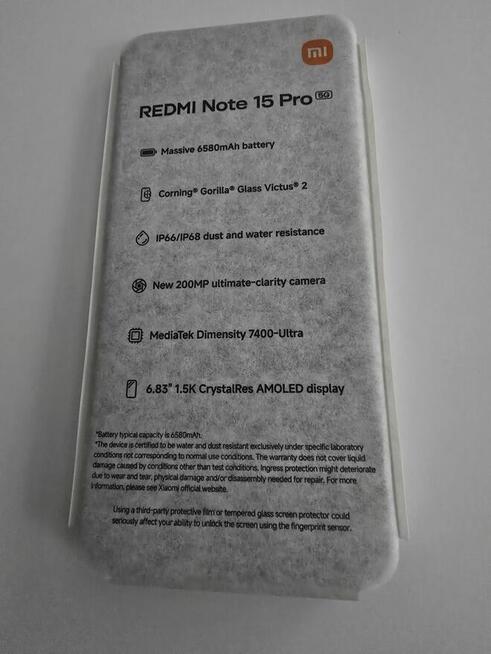 Xiaomi Redmi Note 15 pro Nowy