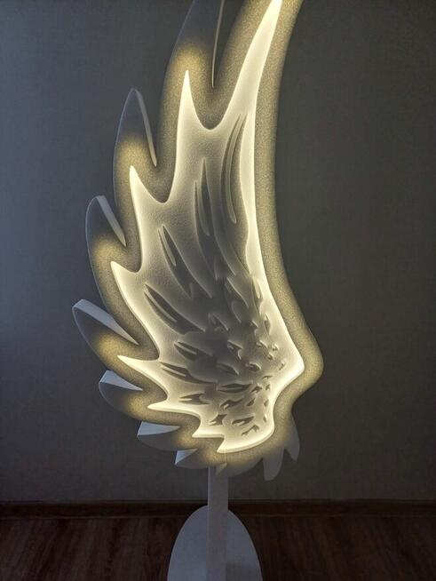 Skrzydła anioła z ośw. led. dekoracja sal komunia chrzciny