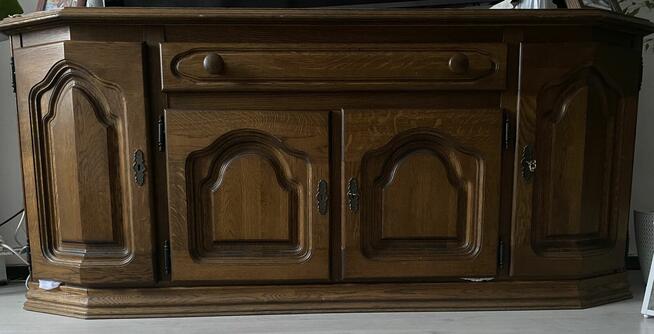 Stylowa dębowa komoda, antyk, unikat.