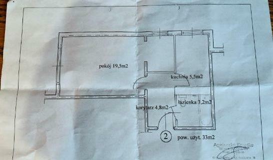 Ustawna kawalerka o powierzchni 33m2, z oddzielną kuchnią
