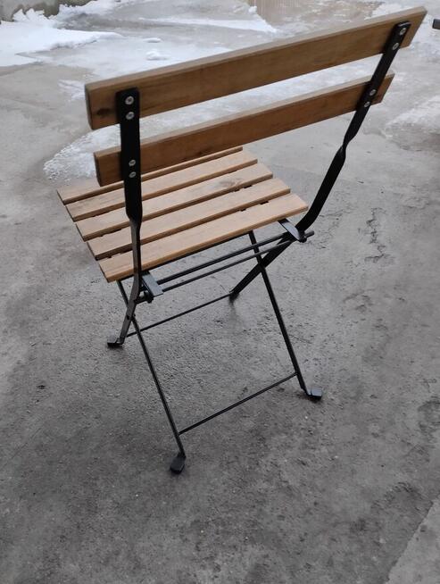Meble ogrodowe składane metalowe 4 sztuki