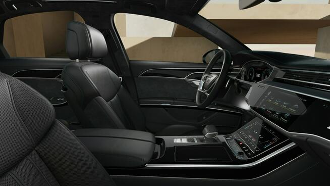 Audi A8 SLine_OśSkrętna_Masaże_Wentylacja_B&O_Webasto_Noktowizja_Panorama_FV23