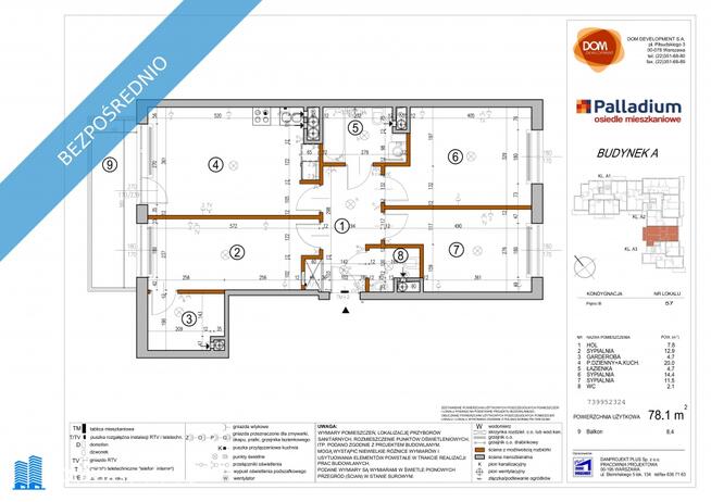 Mieszkanie 4 pokojowe 78 m2