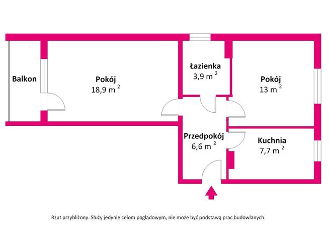Ustawne M2 na Tarchominie z oddzielną kuchnią