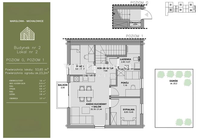 4 pokoje, prywatny ogródek, 2 miejsca postojowe