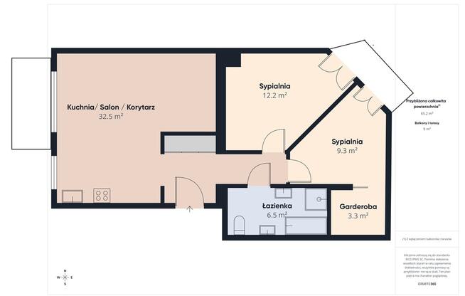 * dwa balkony * cegła * zamknięte osiedle *