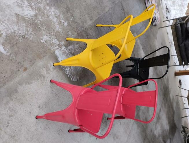 Krzesła metalowe ładne 5 sztuk