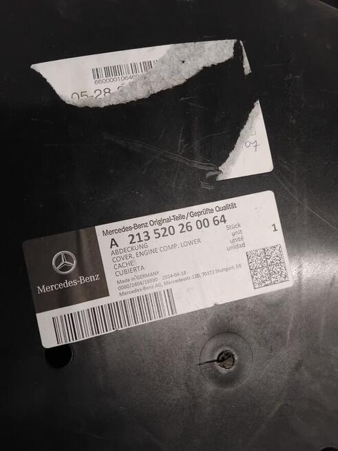 Mercedes W213 W238 osłona pod zderzak prawa lewa