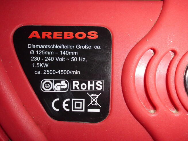 szlifierka do betonu ścian sufitów itp. 1500 W