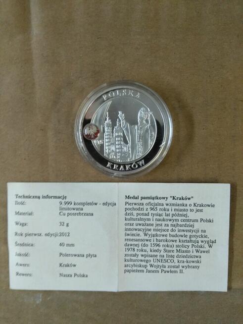 28. Medal okolicznościowy z serii nasza Polska Kraków