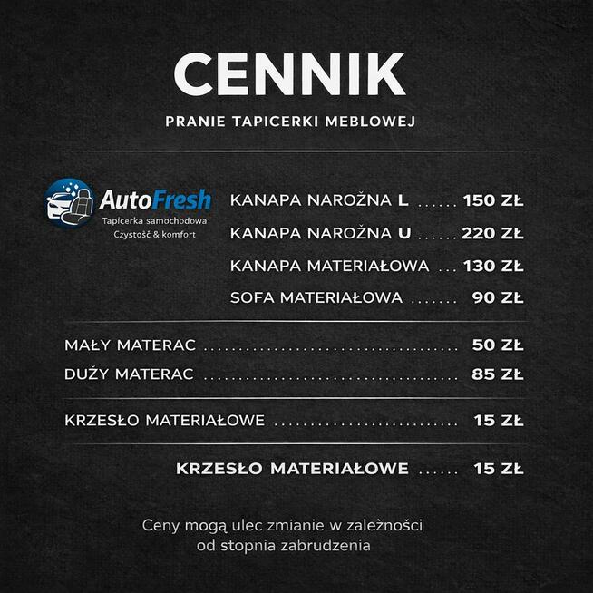 Profesjonalne pranie tapicerki meblowej