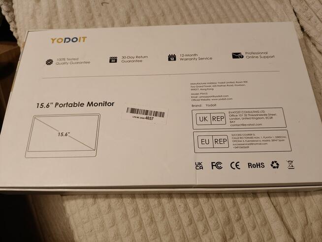 Przenośny monitor Yodoit 15,6 o rozdzielczości Full HD (192