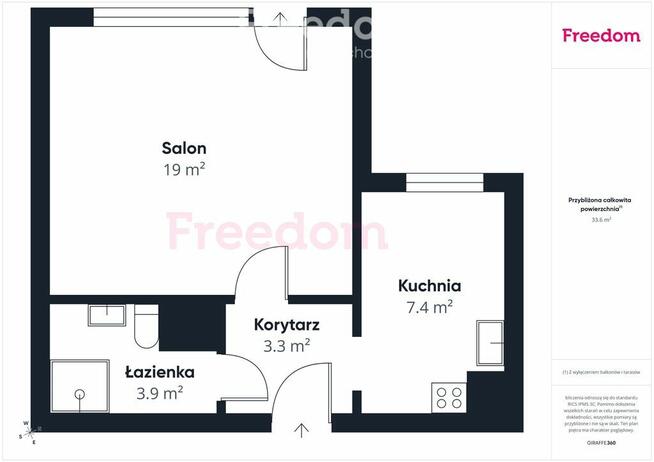 Kawalerka z balkonem PARTER | Nad Jarem