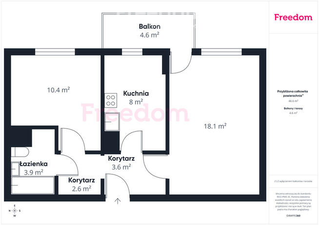 Przestronne 2 pokojowe mieszkanie w Elblągu