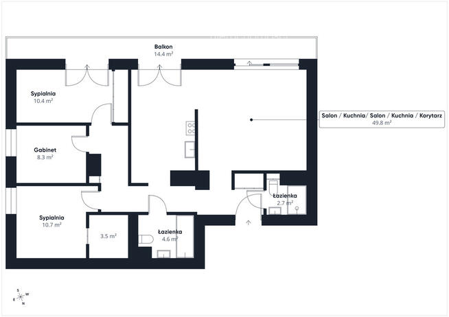 Apartament 94 m2, 4 pokoje, taras, 2 garaże