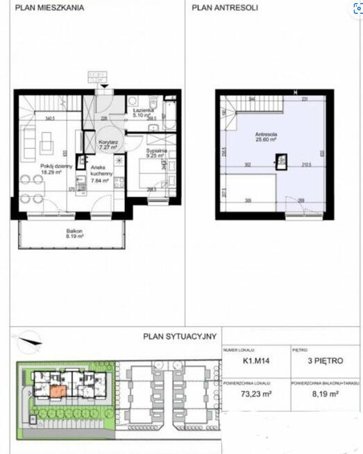 Dwupoziomowe mieszkanie 3 pokojowe/Krzyki