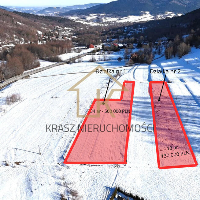 Wyjątkowe działki w górach- widok i prosty dojazd