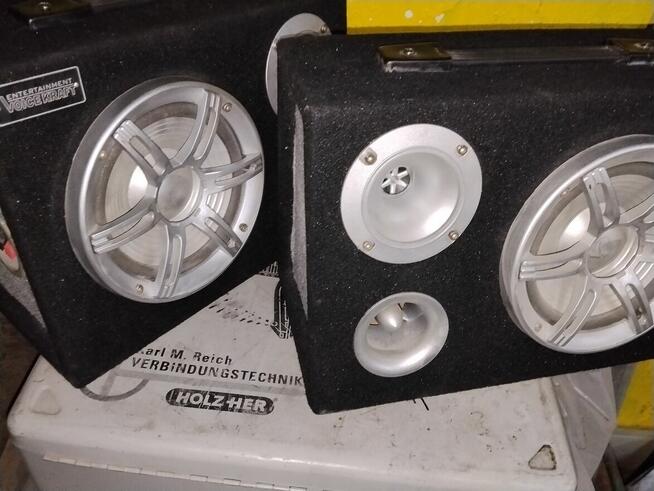 Dwie Tuby z wzmacniaczem oraz okablowaniem.