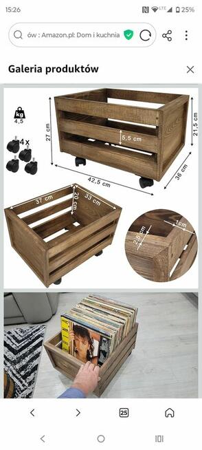 Skrzynki na Płyty Winylowe lub inne Bibeloty. 2 sztuki