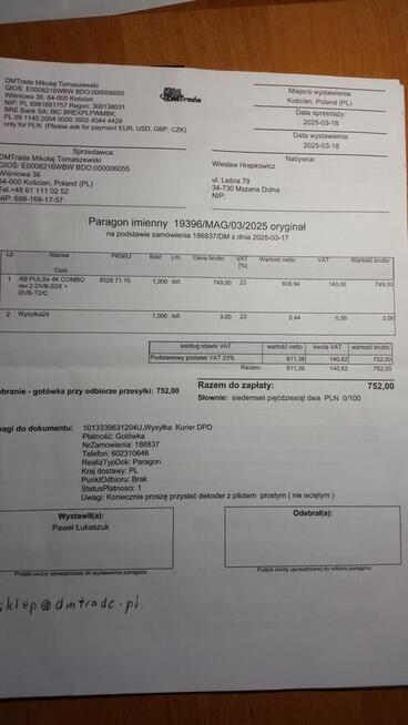 Sprzedam dekoder AB Pulse 4K Rev II combo