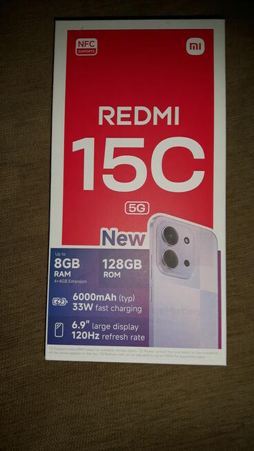 Xiaomi Redmi 15C 5G 4/128 GB OPIS !!! 625zł