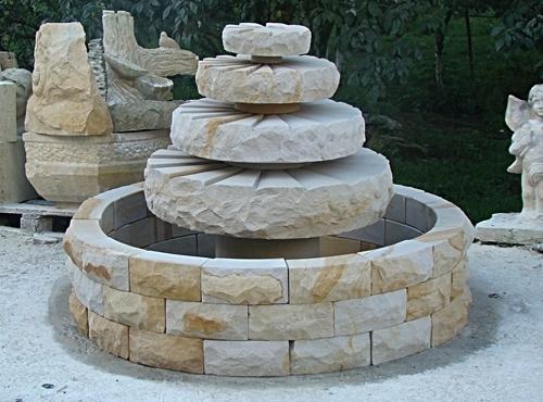 Piaskowiec, kamień naturalny, rzeźba, fontanna, donica