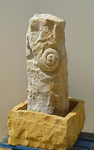 Piaskowiec, kamień naturalny, rzeźba, fontanna, donica