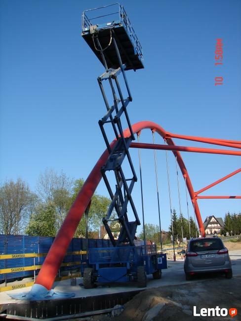 Wynajem podnośników koszowych ,podesty ruchome Nożycowe