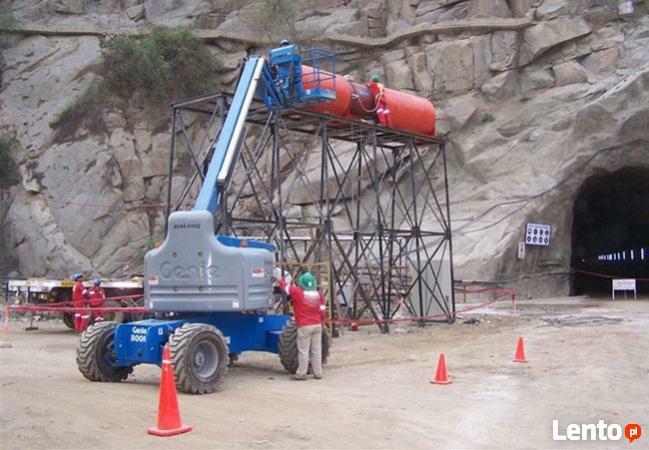 Wynajem podnośników koszowych ,podesty ruchome Nożycowe