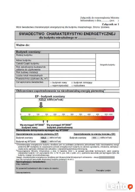 ŚWIADECTWA ENERGETYCZNE Puławy, Dęblin, Kazimierz Dolny