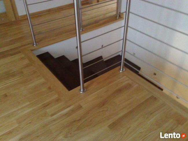 Schody montaż cyklinowanie podłóg, układanie paneli, parkiet